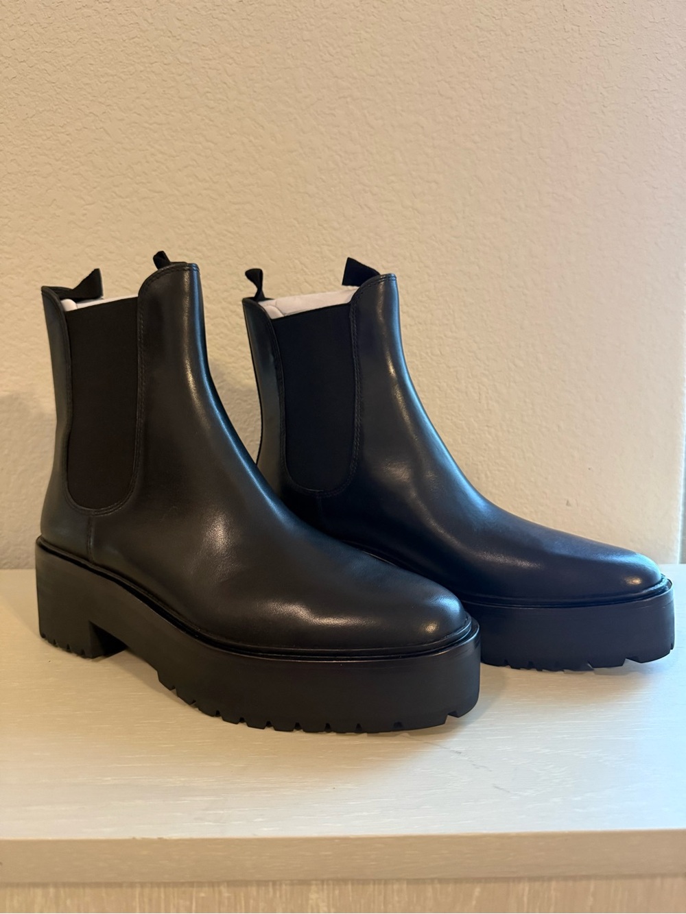 Loeffler Randall Black Chunky Chelsea Ankle Boots - Picture 5 of 10